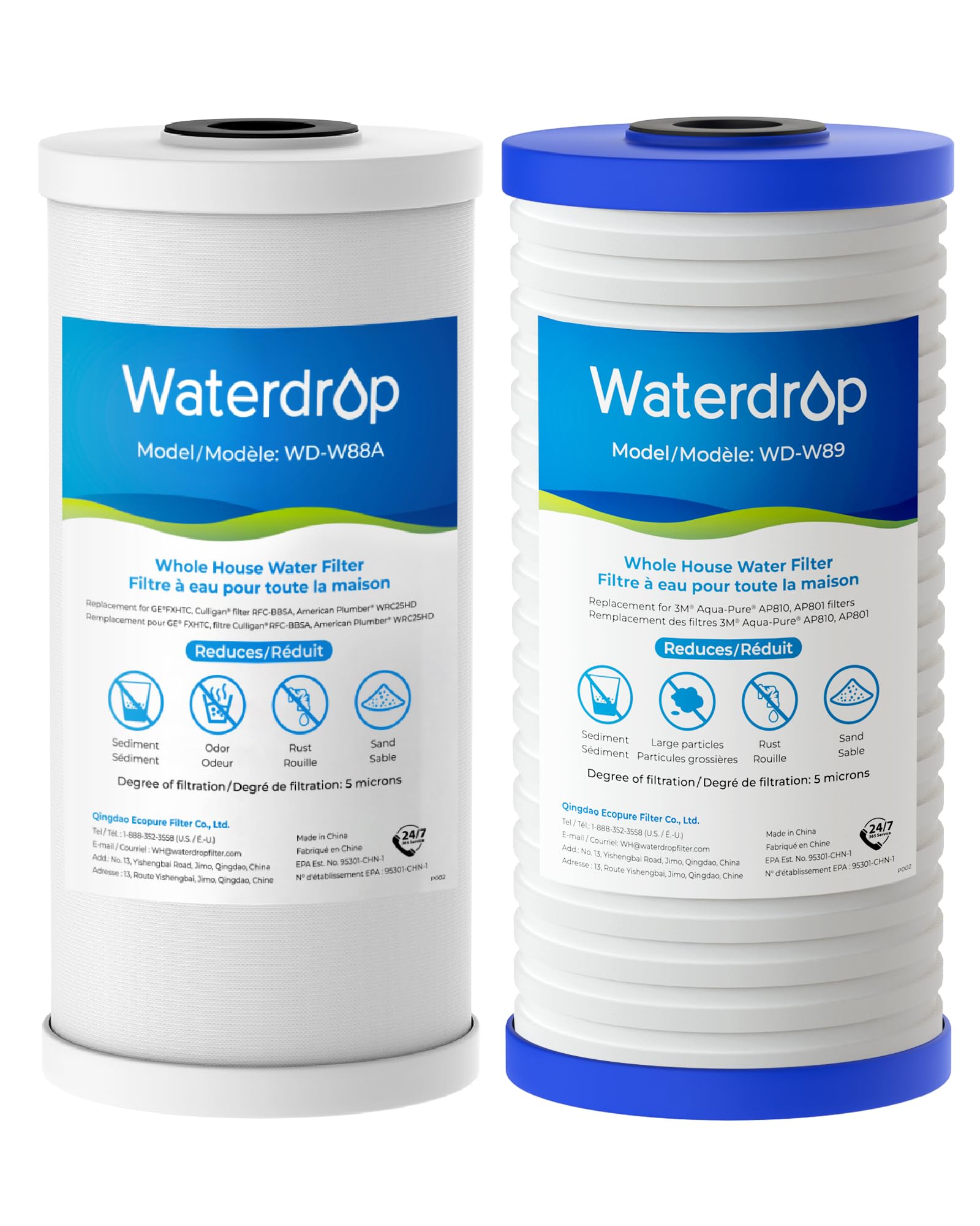 Waterdrop WF10PG Whole House Water Filter for WHF21-PG 10 x 4.5 System