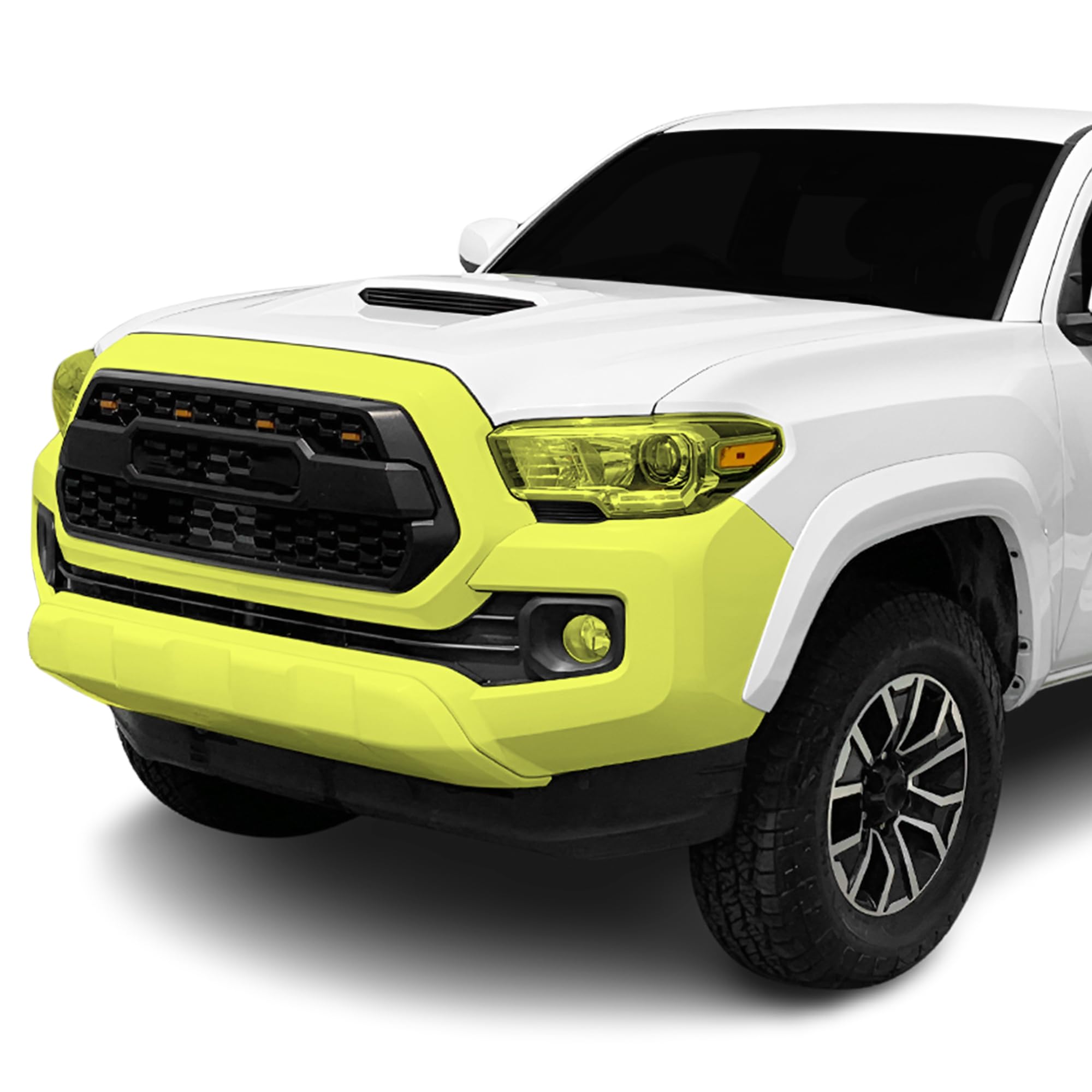 BOGAR TECH DESIGNS for Toyota Tacoma (TRD/Sport) 2016-2023 Front Bumper Paint Protection PPF Film Kit Cover, Clear Bra