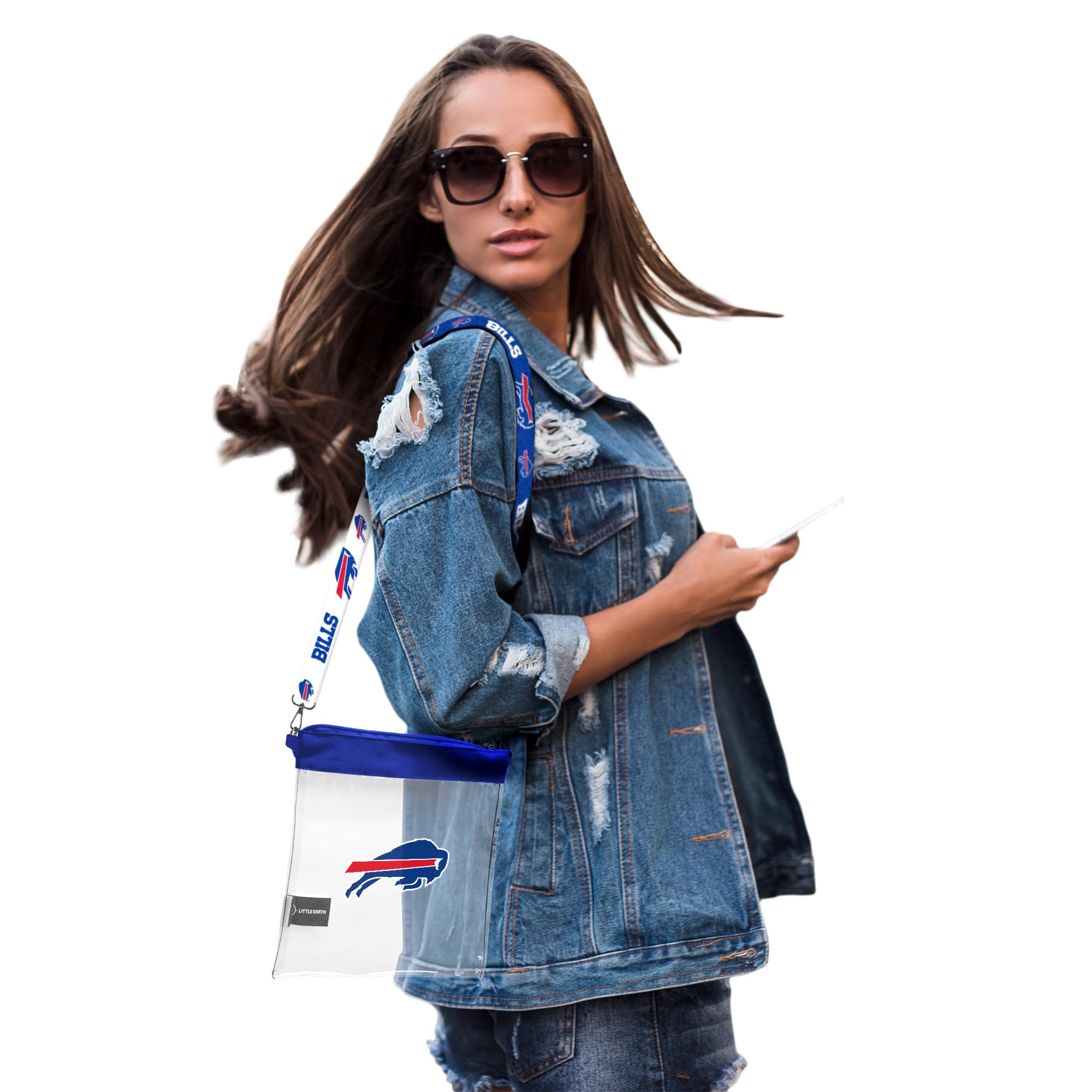Littlearth NFL Clear Pattern Strap Bag Buffalo Bills