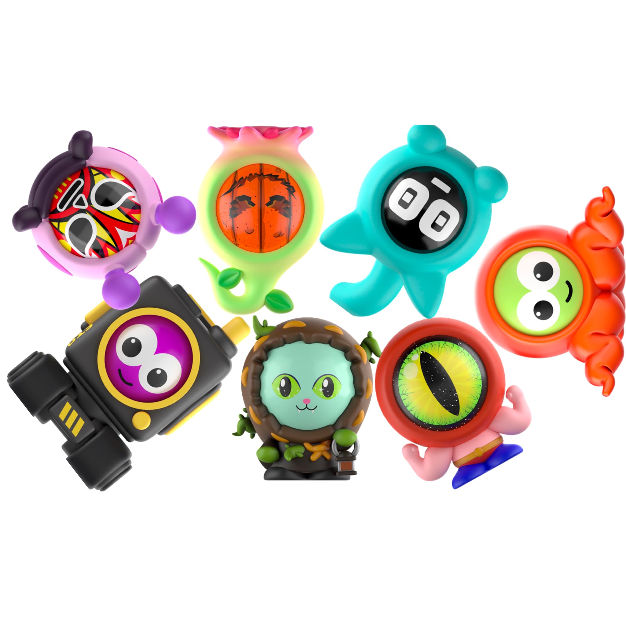 Freak Marbles Totem Pack B, 6 canicas de Colores con Sus diseños a Juego, 1 de los cuales es Raro. Colecciona, Juega y comparte Freak Marbles para niños de 4 años en adelante