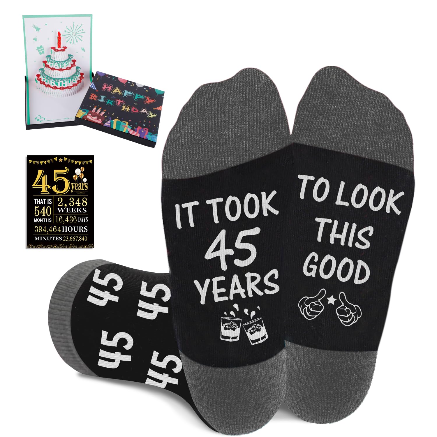 Juesly Men's Funny Socks Gift Set for Dad, Husband,Grandpa Birthday
