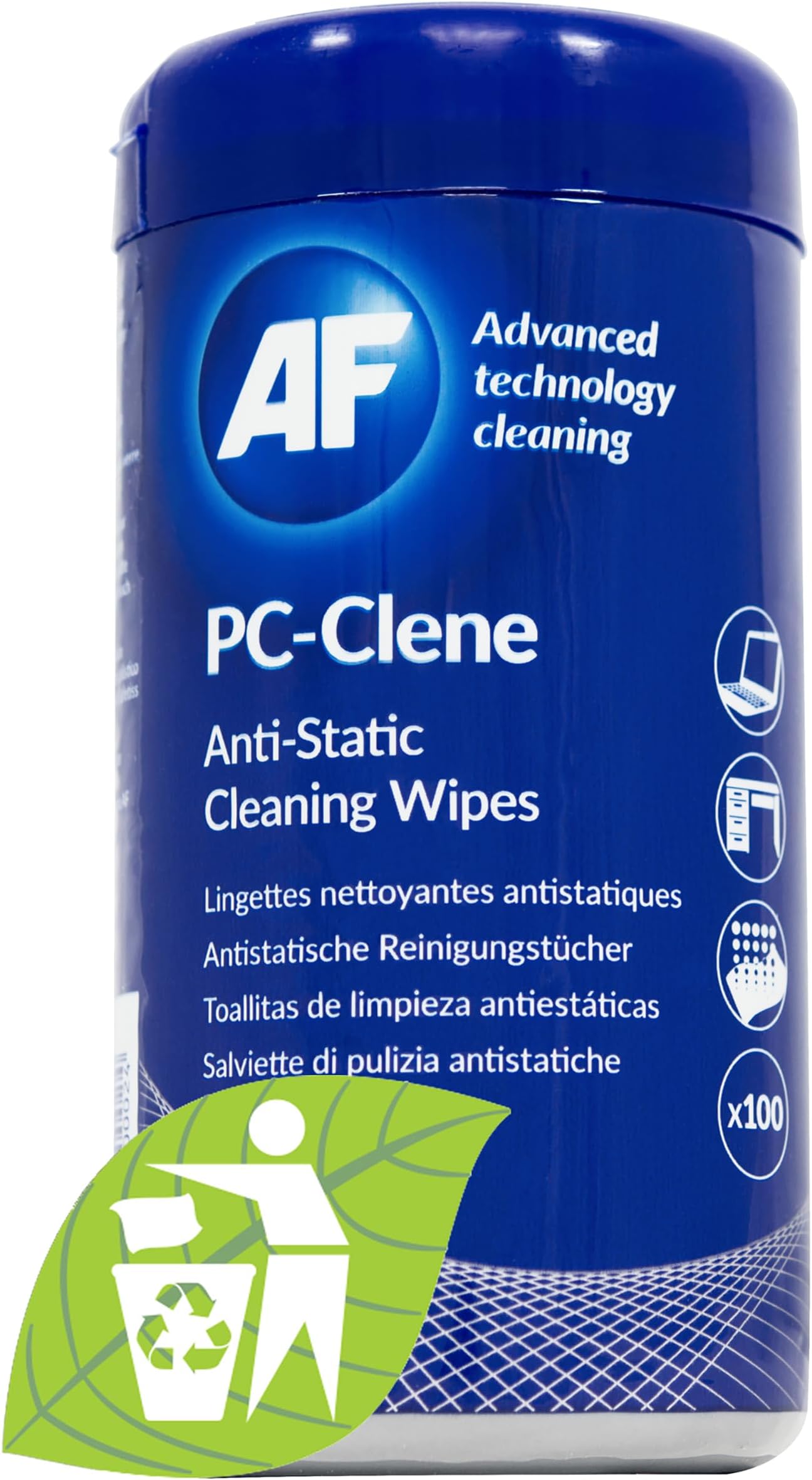 AF Anti Static PC Cleaning Wipes - for PC & Laptop Hard Surfaces, Desk, Desk Phone, VR, Headset, Games Console & Controller, Printers & More.