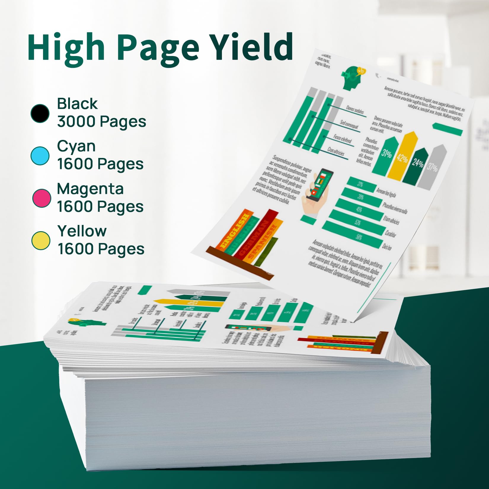 Yowell 10x cartucce LC3219XL compatibili con Brother LC-3219XL LC3219 LC3217 per MFC-J5330DW MFC-J5335DW MFC-J5730DW MFC-J6930DW MFC-J5930DW J6530DW J6935DW