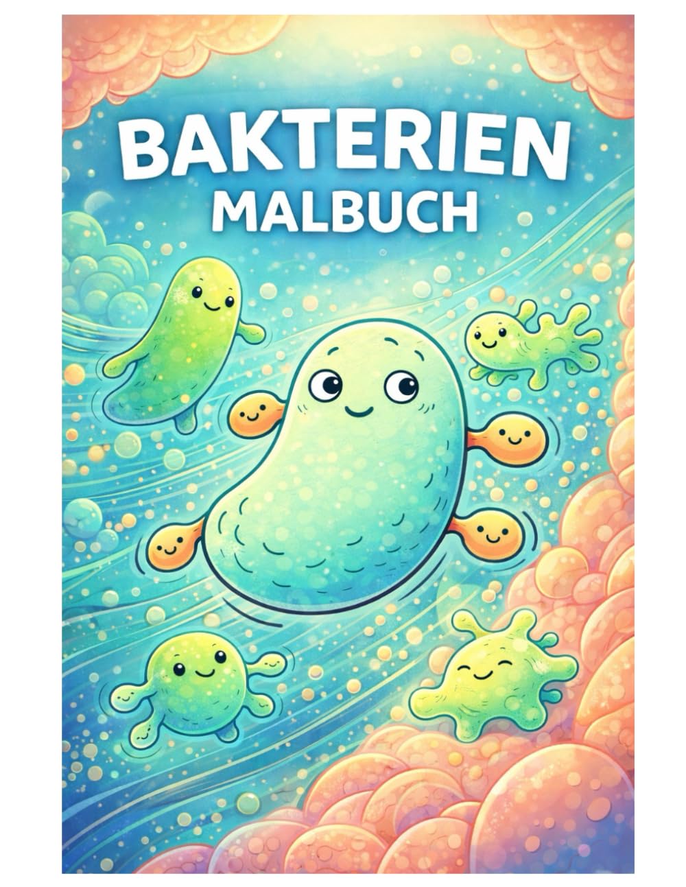 Bakterien Malbuch: 50 liebevoll gestaltete Illustrationen aus der bunten Welt der Mikroorganismen – Für Kinder und Erwachsene zur kreativen Entspannung