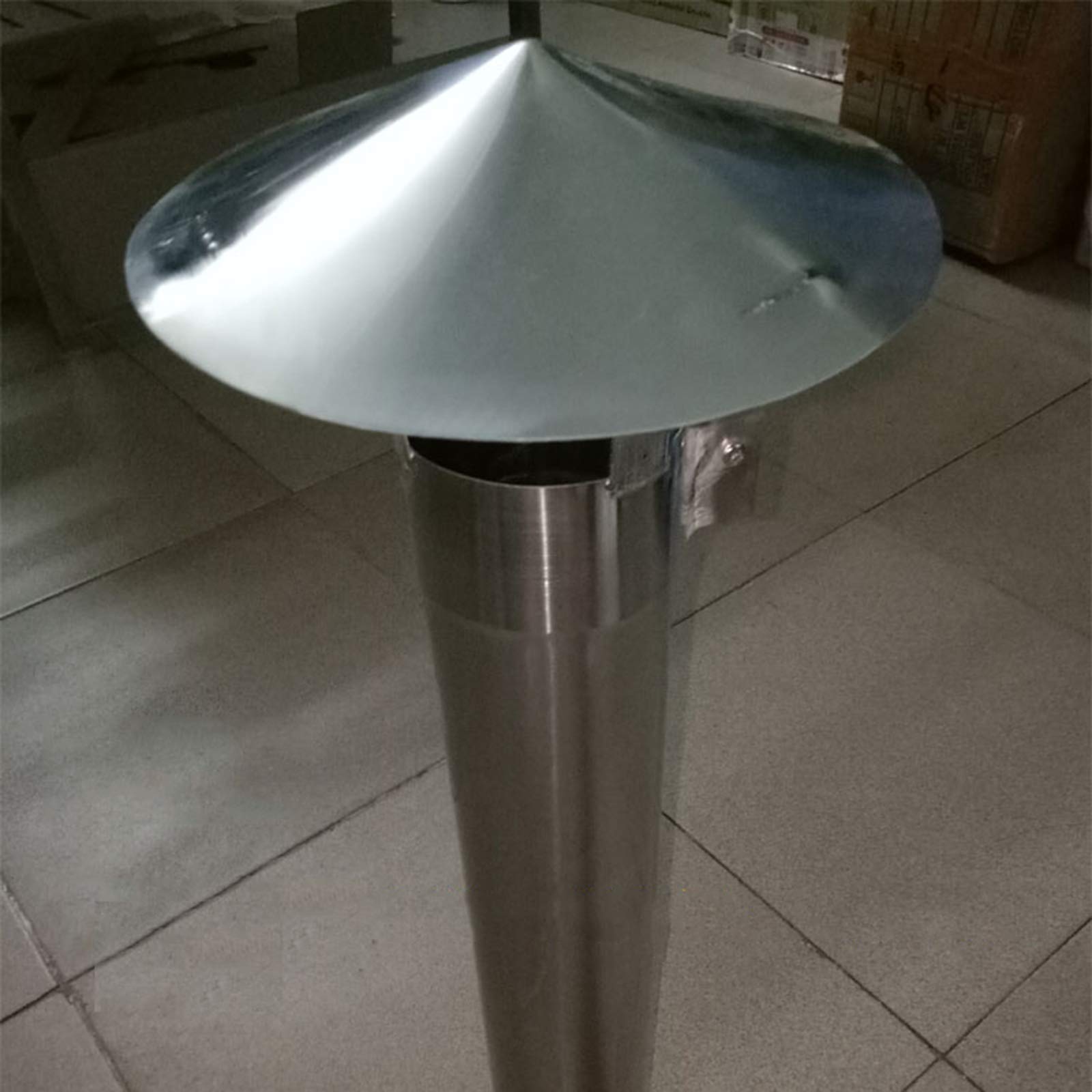 Generisch Tapa de chimenea de acero inoxidable, tapa de protección para tuberías, 90 mm