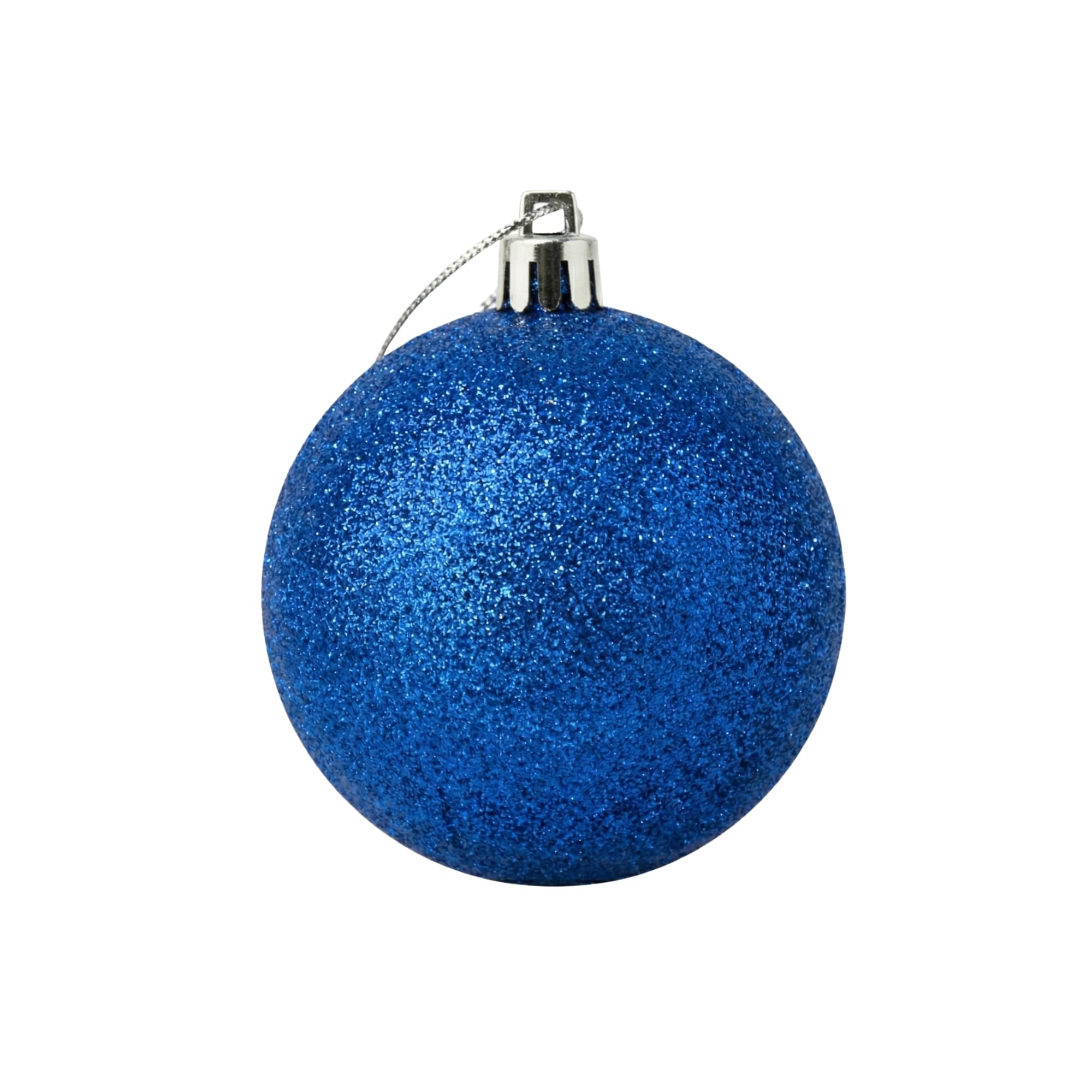 Shatchi 20cm Glitter Christmas Bauble - Dark Blue - Home Decor Ornament