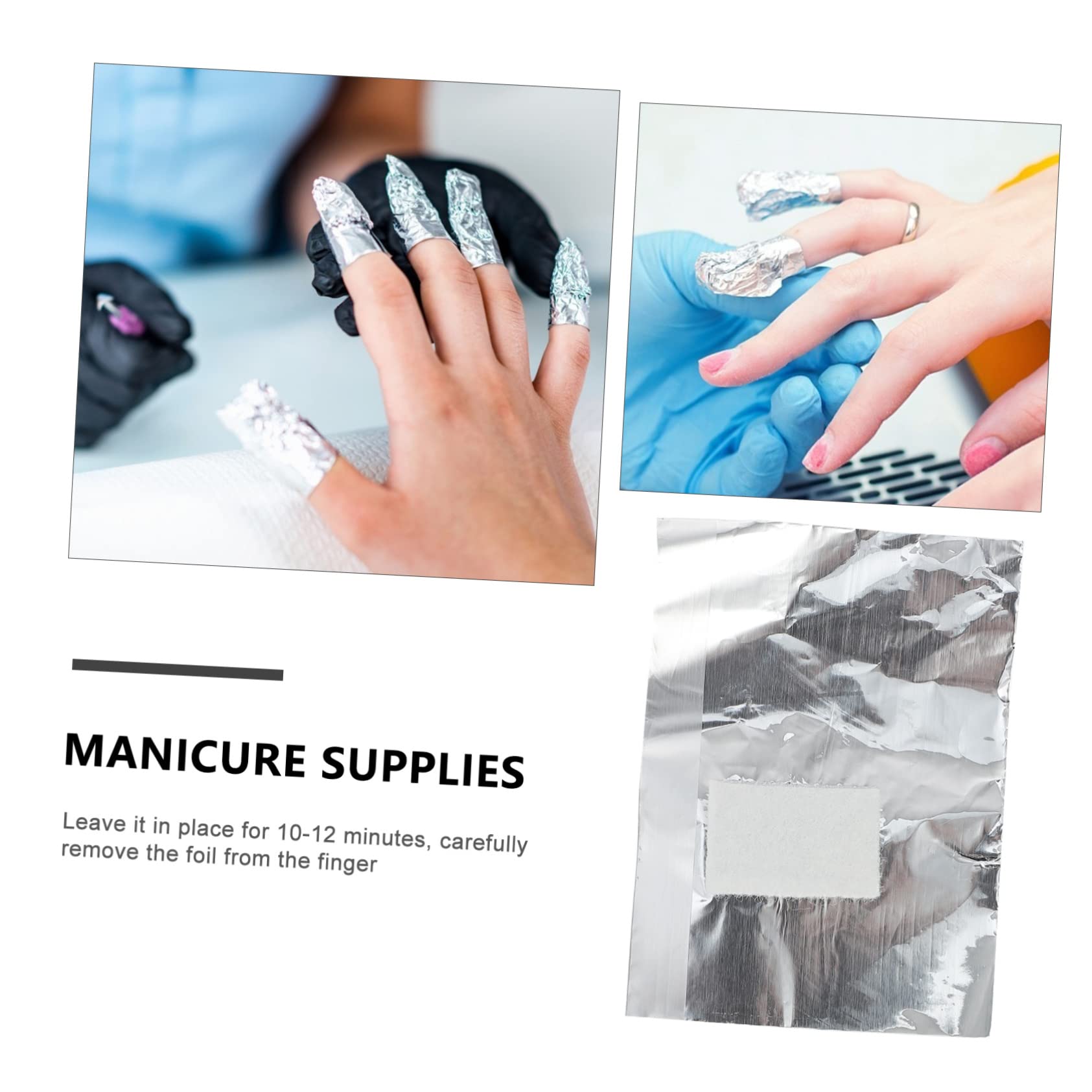 SOESFOUFU Soak off Gel Polish Remover Nail Foil Wraps 200pcs Disposable Nail Removal Pads Perfect for Home Diy Professional Salon Use