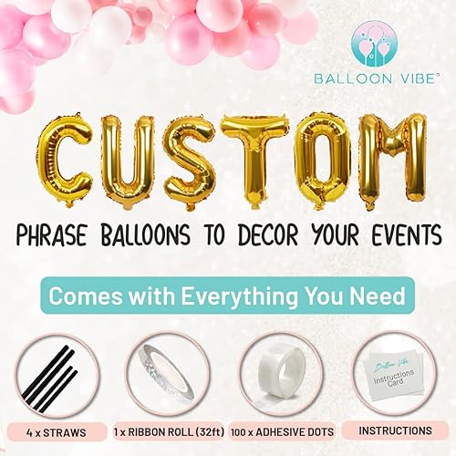 Miniatura 5 de Globos de letras  Letras de globos de 16 pulgadas con frase personalizada, letras del alfabeto y números  Cartel de globos de letras para