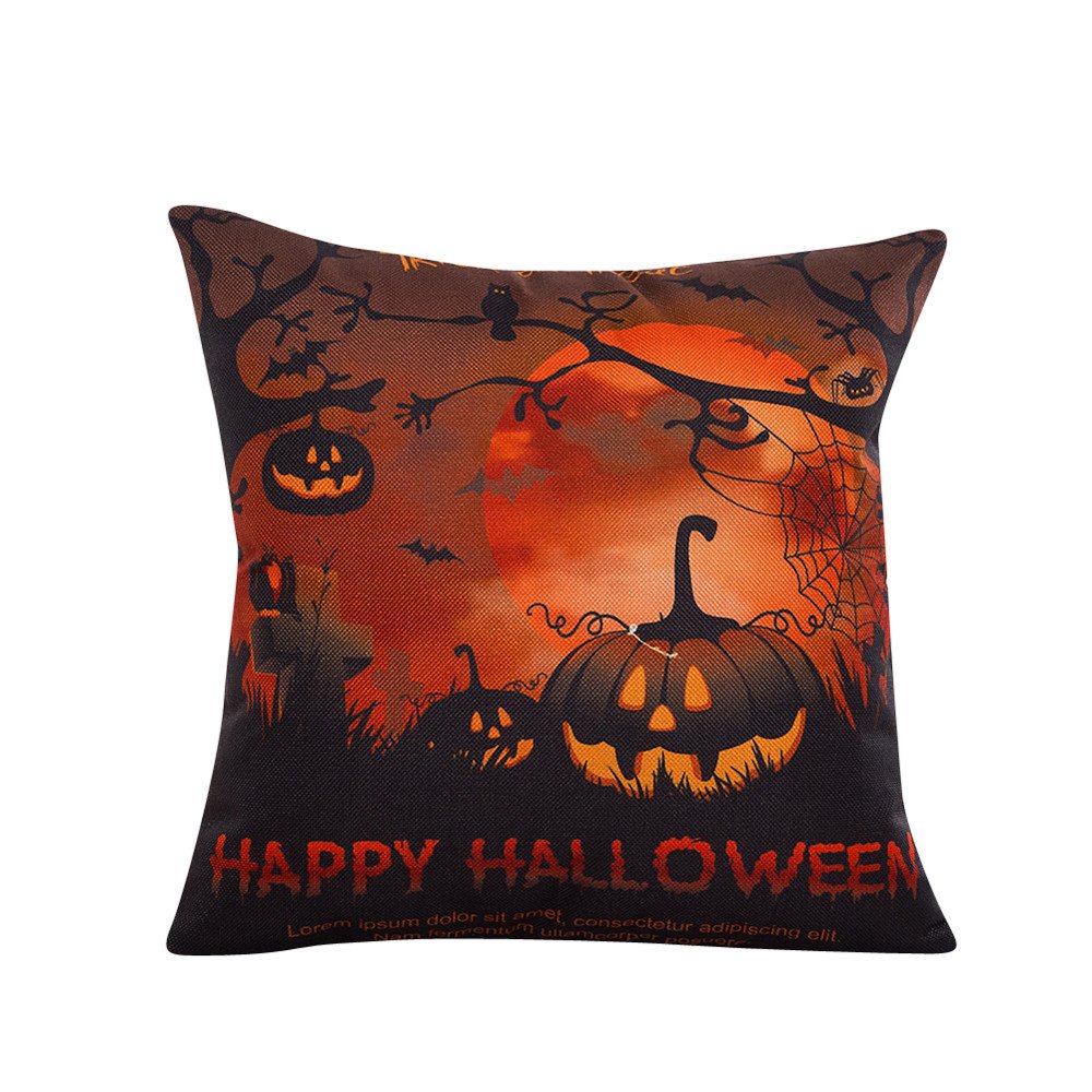 OCASHI Happy Halloween Pillow Covers 18 x 18 Inch Soft Sofa Home Decor Throw Pillow Case Cushion Covers (45cmX45cm, C)