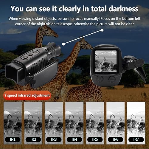 Miniatura 2 de SKYXIU Digital Night Vision Monocular,1080P Night Vision Goggles,Rechargeable Digital Infrared Night Vision Scope with 3800 mAh,Travel Monoculars