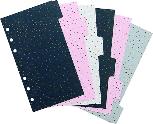 Filofax Accesorio organizador, tamaño personal, colección de confeti, divisores con pestañas, juego de seis (B132703)