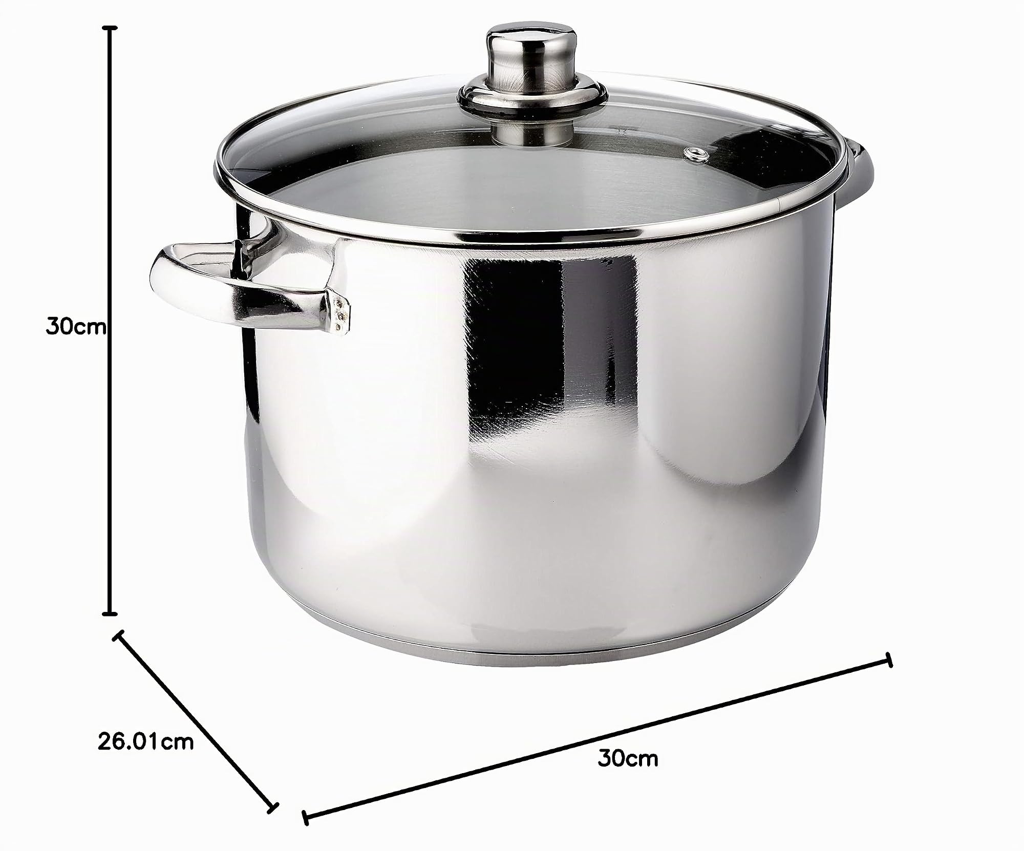 Karl Krüger A26 Topf, Edelstahl, silber, 24 cm, 10 Liter