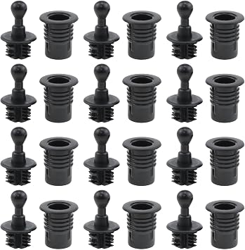 Speaker Grill Guides Plastic Black Ball Socket Speaker Pegs for Bookcase Smaller Speakers etc. 12 Set