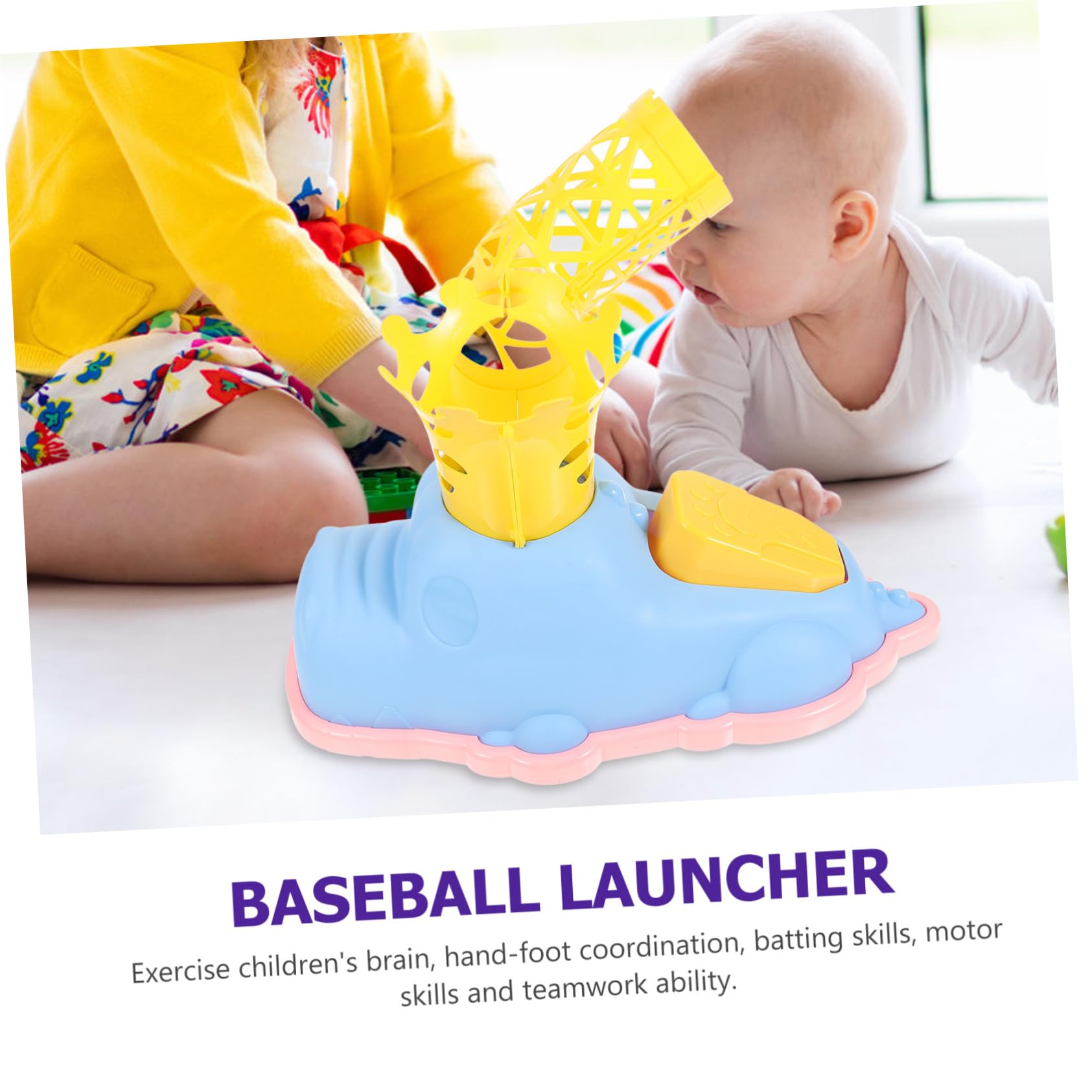 SUPVOX Lanciatore Di Baseball in Plastica Espulsione Tramite Piede Di Giocattoli Da Baseball Interattivo Per Genitori e Ragazzo Per Allenamento All