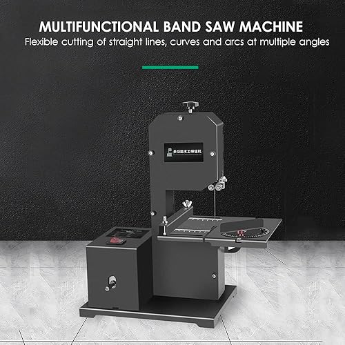 Miniatura 3 de XIXIAN Mini máquina de sierra de banda multifuncional de 1750 rpm, sierra de banda de mesa, sierra de mesa, sierra eléctrica de escritorio, pequeña