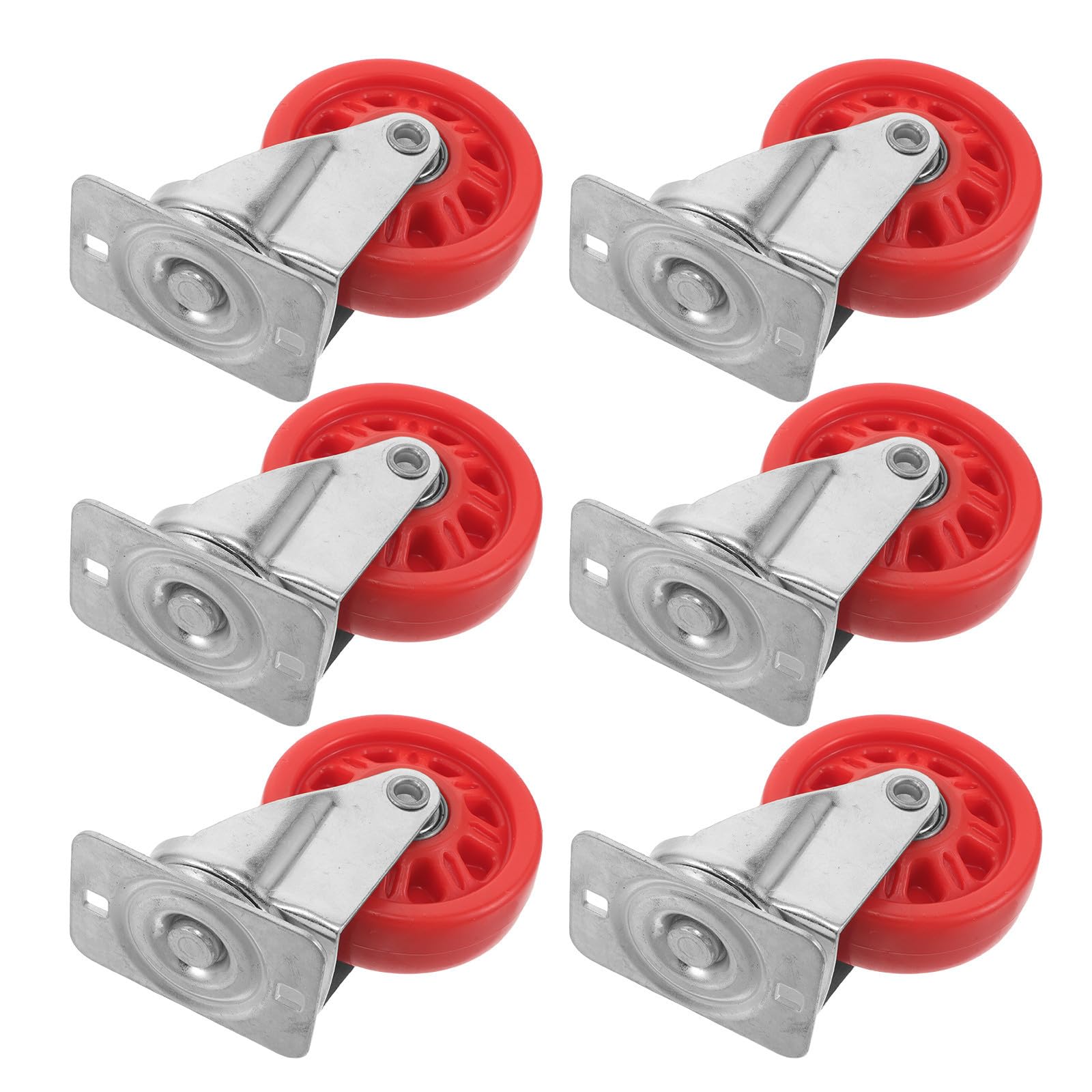 Ipetboom Rueda Giratoria de Nailon Roja 7,6 Cm para Camilla Mecánico Rueda Rodante Silenciosa y Resistente para Herramientas de Taller para Asiento de Garaje y Reparación Automotriz