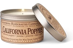 California Poppies Scented Travel Candle in 8oz Tin