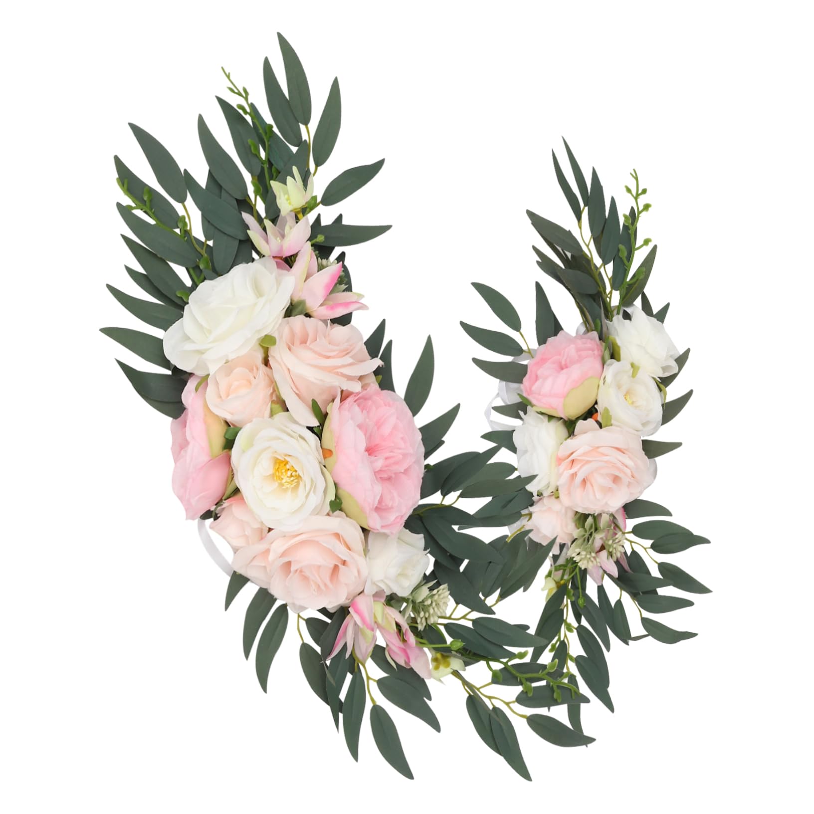 Alipis Guirnalda de Flores para Boda 2 Piezas de Tela Rosa