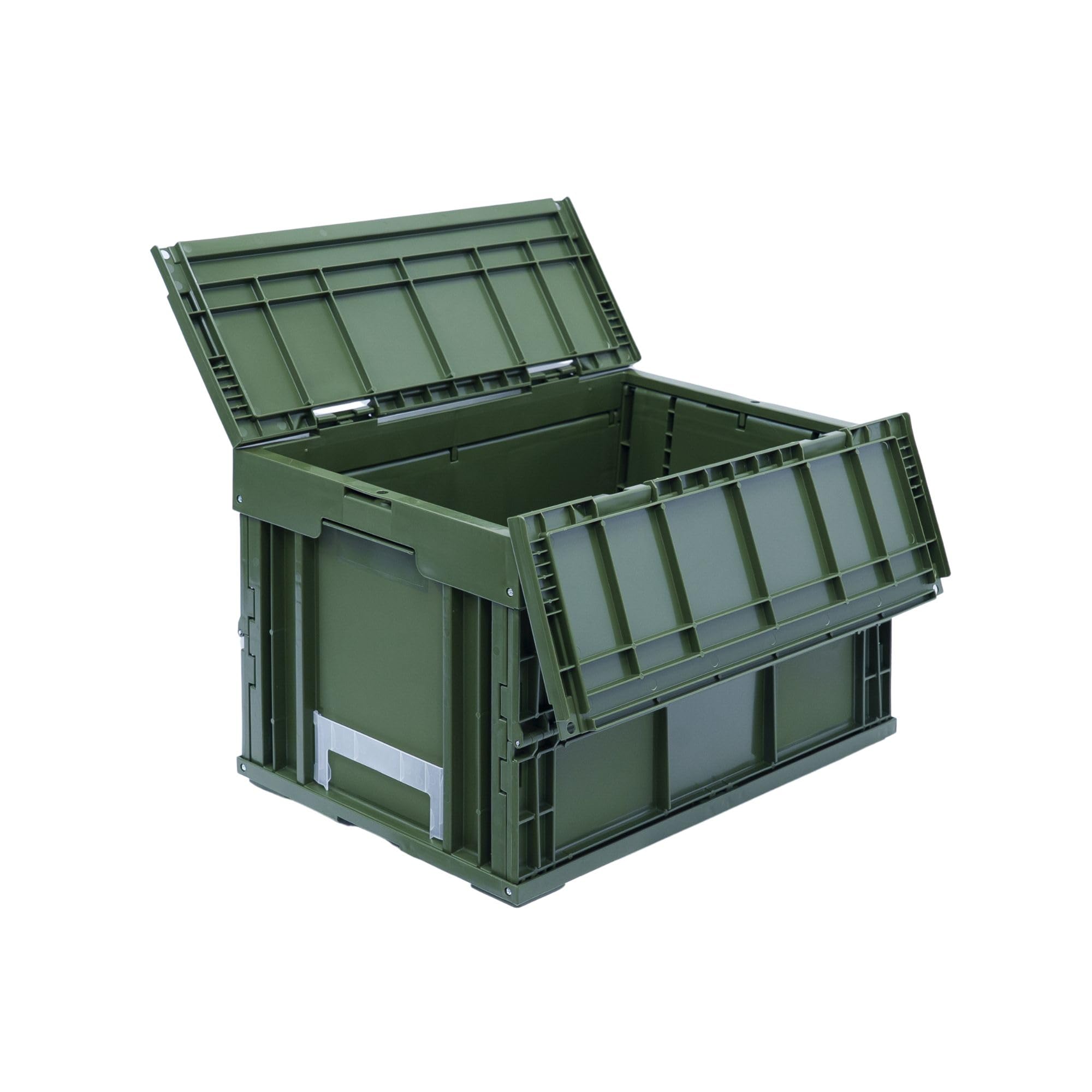 Amazon.co.jp: 松本産業 折りたたみコンテナ 50L (カーキ)(F50G) フタ