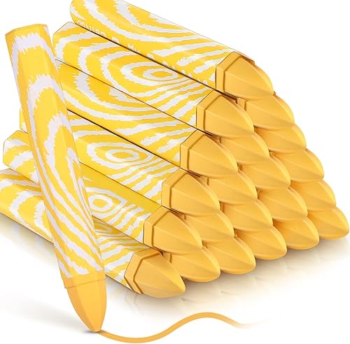 Paquete de 24 crayones de marcado de madera, cera, marcadores de neumáticos, para marcar en tela, madera, metal, madera, cartón, cerámica, vidrio,