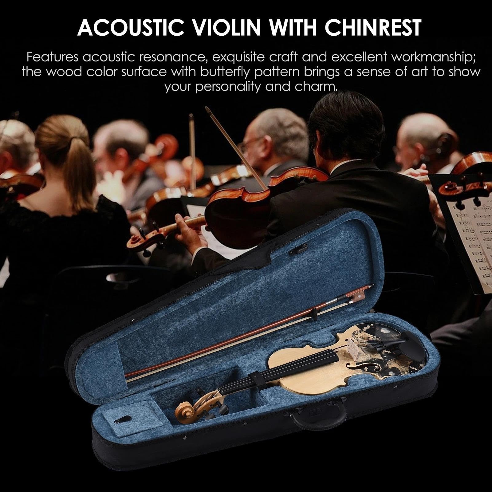 Violine 4/4 Akustik-Violine Lindenholz-Oberseite, 1/2-Violine(4-4 Violin)