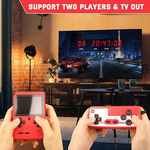 Miniatura 2 de Juego de mano retro, consola de videojuegos retro portátil con 500 juegos clásicos, pantalla a color de 3.0 pulgadas, batería recargable de 1020 mAh