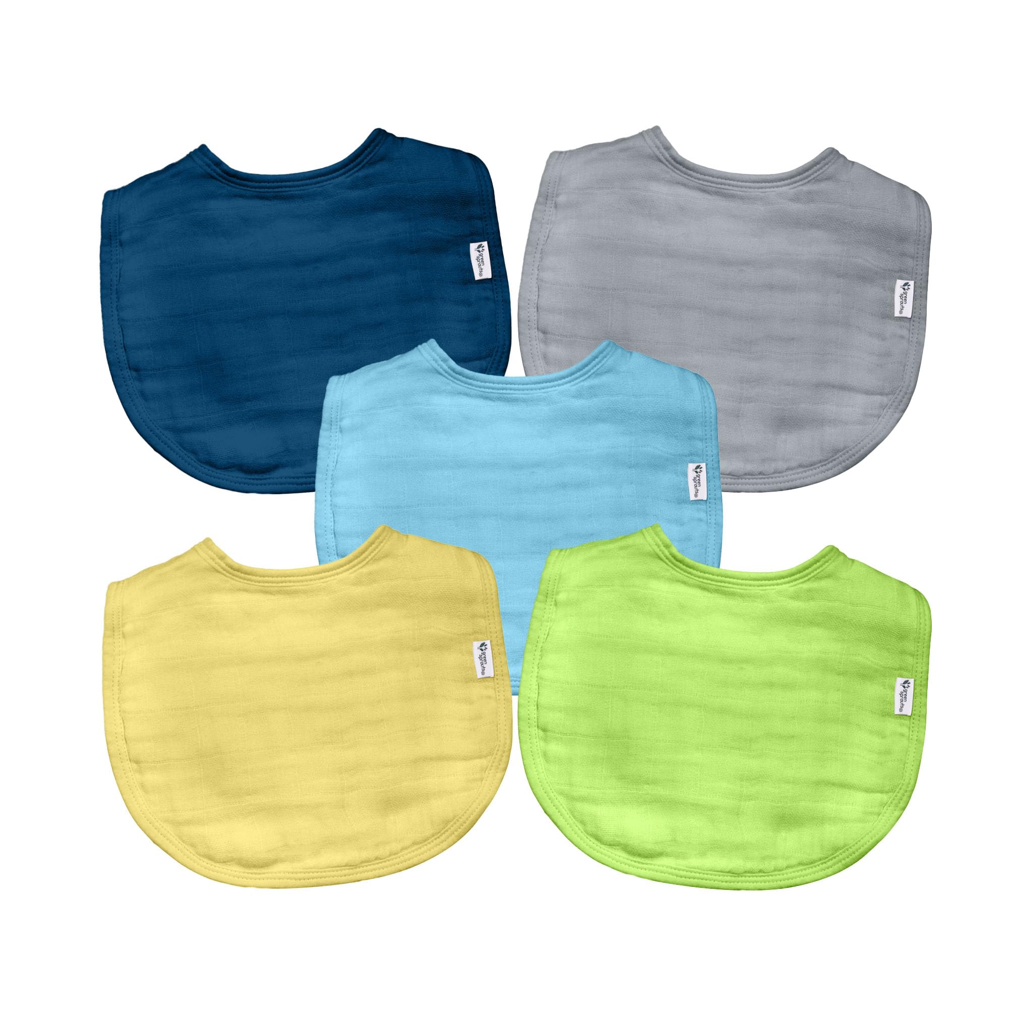 Amazon.com: green sprouts Muslin Bibs made from Organic Cotton (5