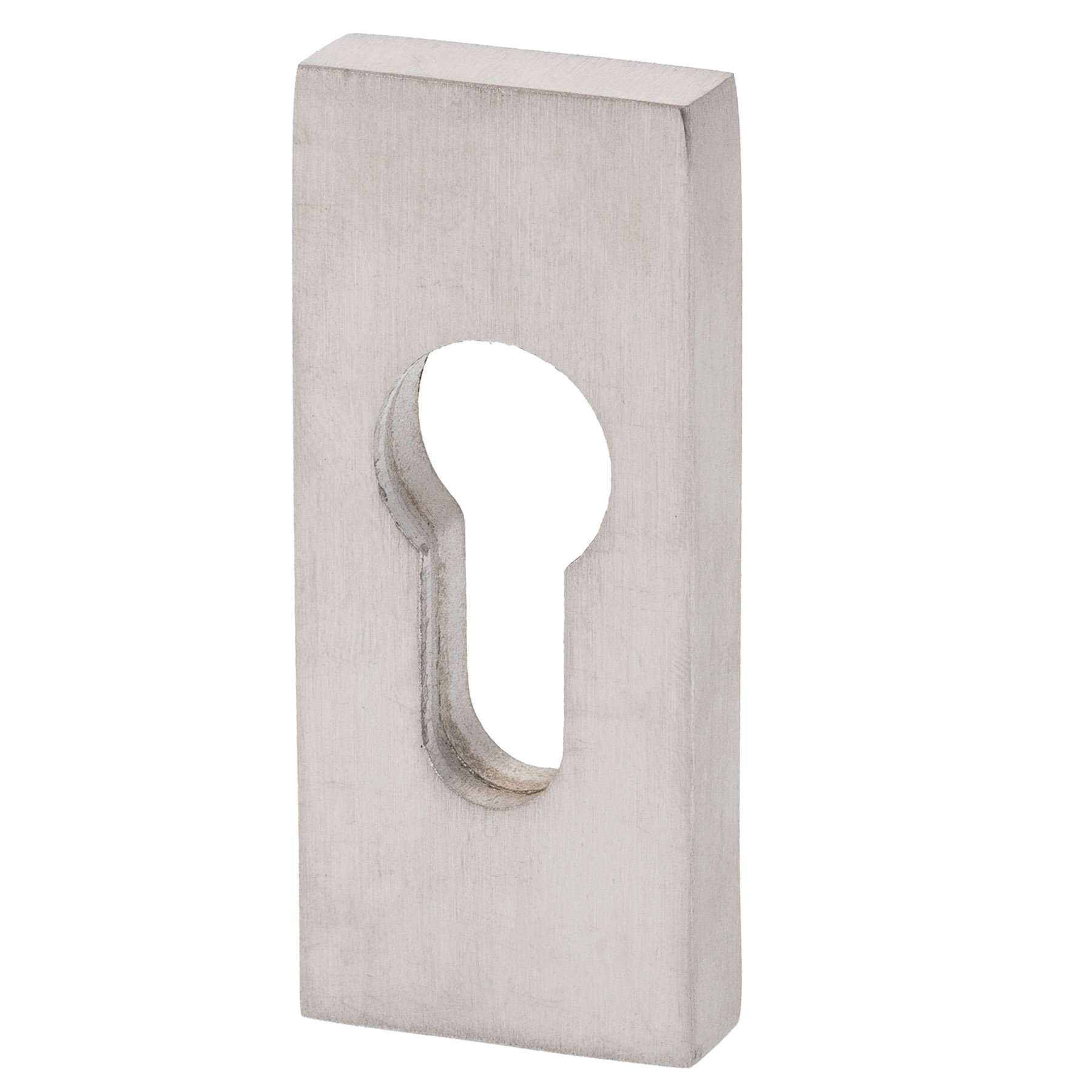 ck-tuerbeschlaegeSolid square sliding osette, V2A stainless steel, matt, height: 10 mm