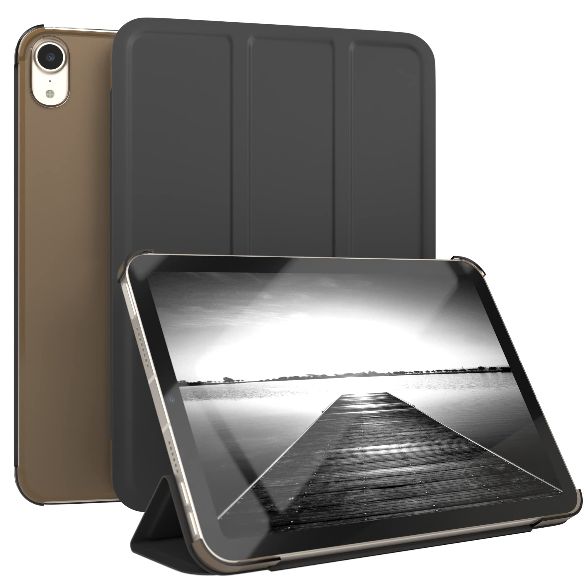 EAZY CASE Schutzhülle Mit Stifthalter Für IPad Mini 6 (2021) – Aufstellbar, Auto Sleep/Wake, Blau