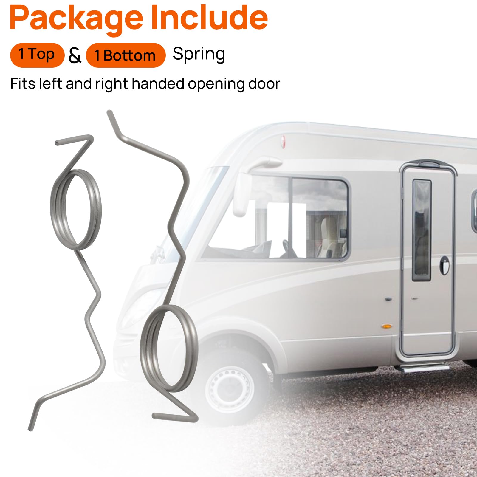 Lot de 2 ressorts de verrouillage de porte compatibles avec Hartal Motorhome Caravan Door Replacement pour porte gauche ou droite, en acier inoxydable