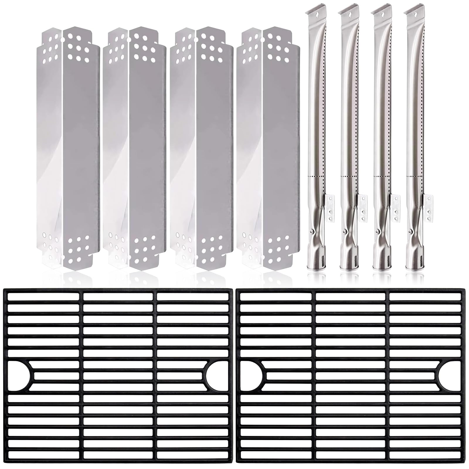 Grill Replacement Parts for Nexgrill 4 Burner 720-0830H, 720-0783E, Nexgrill 720-0888, 720-0888N. Grates, Grill Burner Tubes and Heat Plates