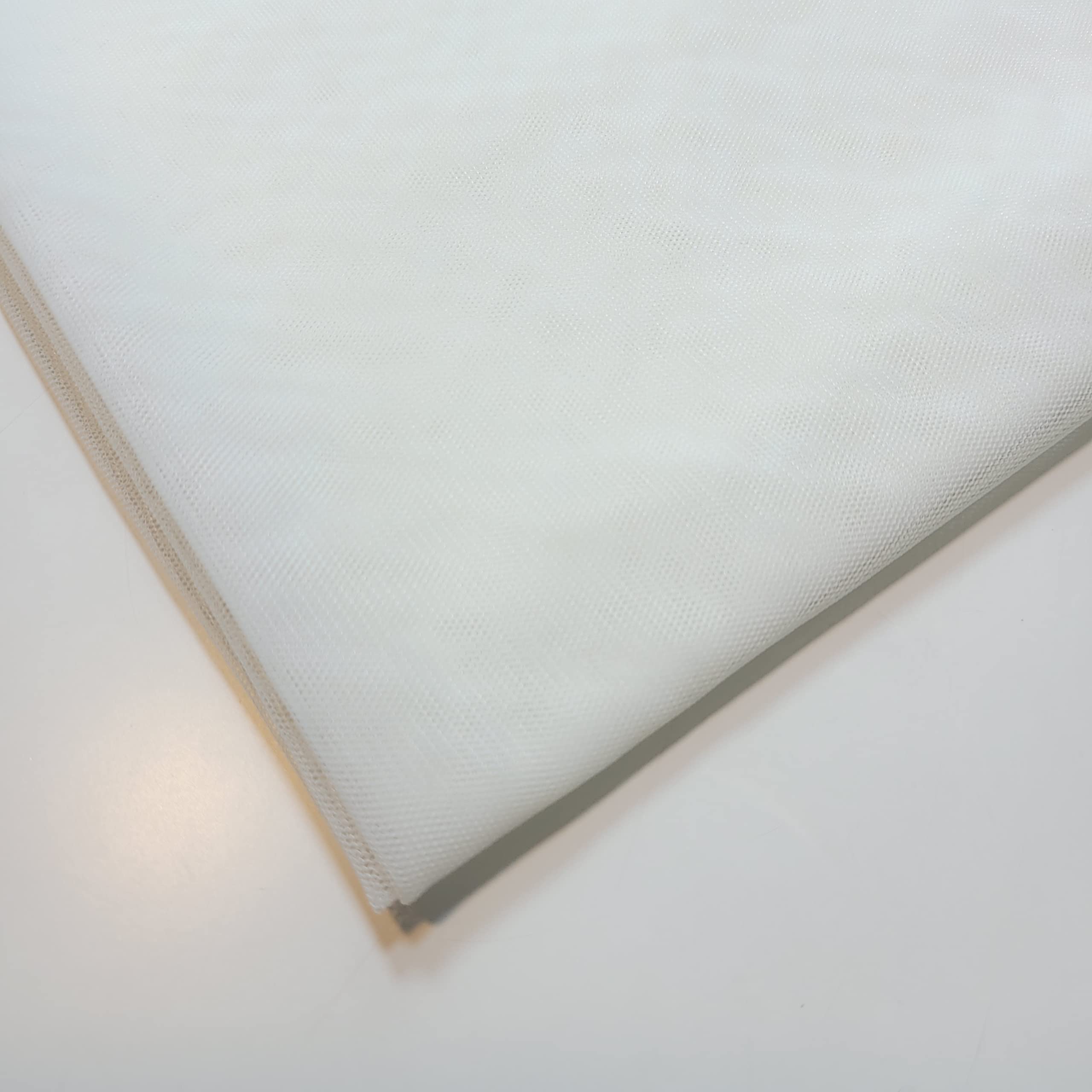 Premium Quality Power Net Mesh Sheer Fabric for Decorations, Dresses, and Crafts – 44" (112cm) & 58" (150cm) Wide, Sold in 1 Meter Pre-Cut Lengths (Ivory)