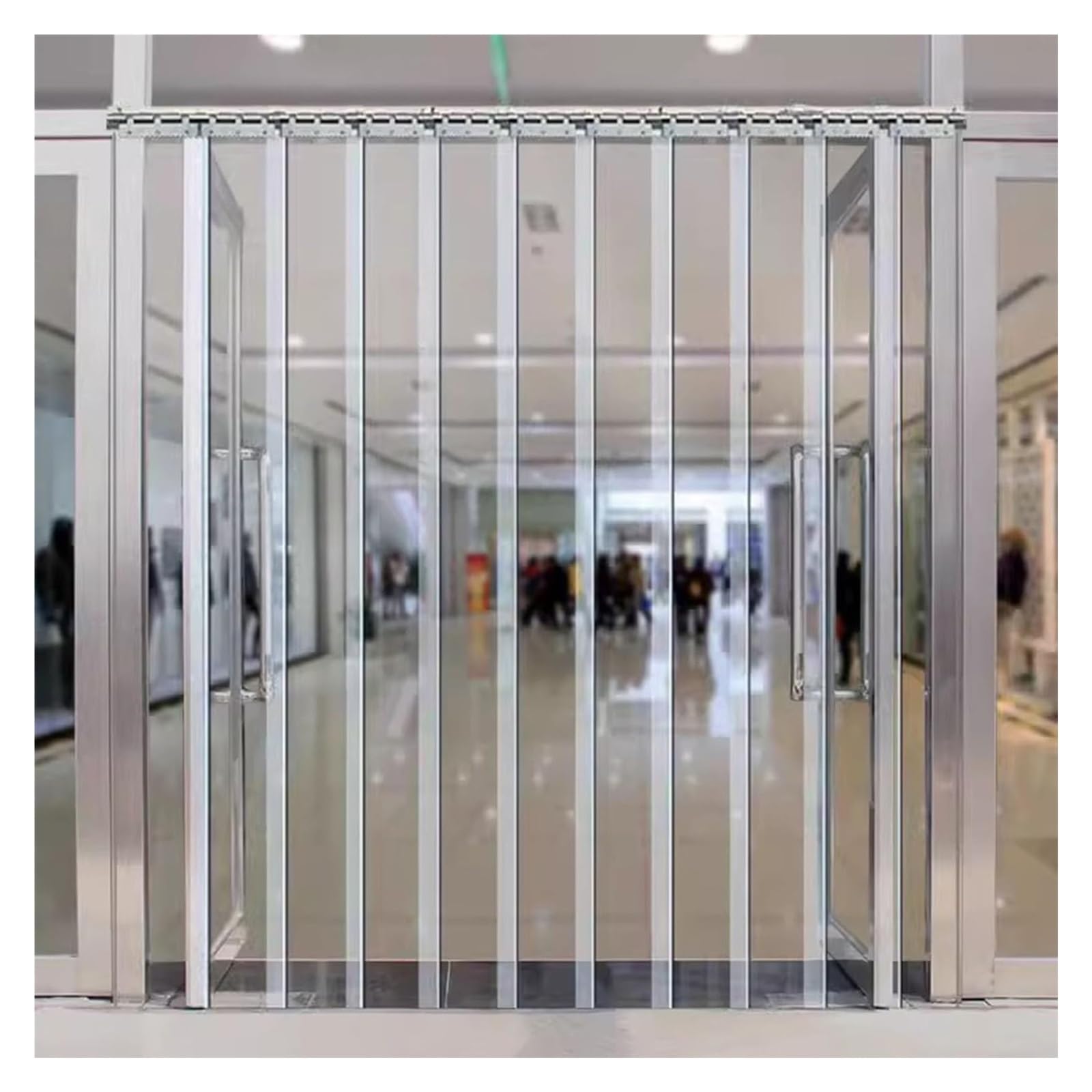 Qulamrdk Clear PVC Curtain Freezer Room PVC Strip Curtain Smooth Waterproof Shutters Plastic Vinyl Strip Door Curtain Suitable for Warehouse Workshops, Dustproof(1.2x2.5m)