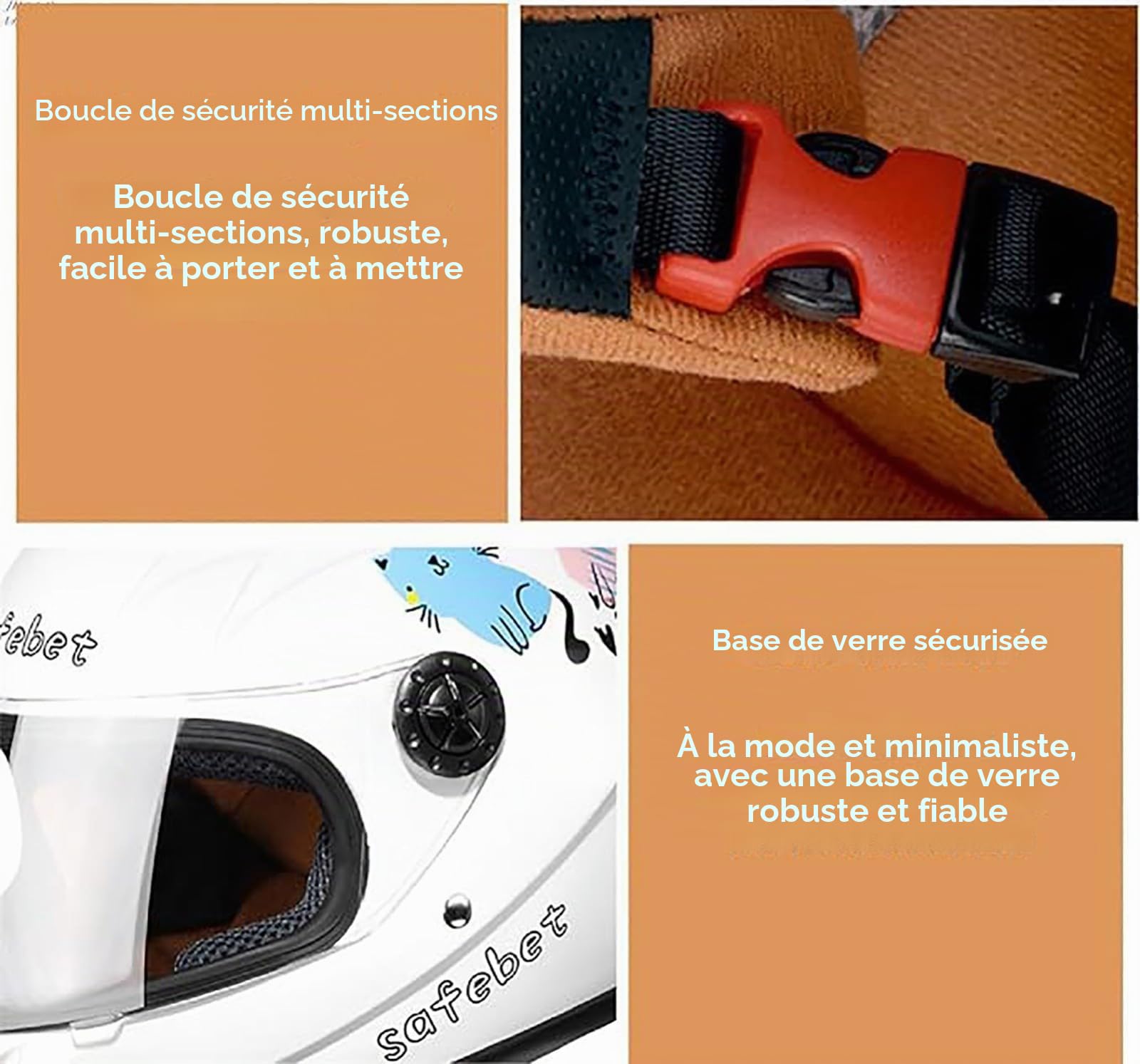 Casque De Moto Intégral Pour Enfants QKDWQZ, Casque De Scooter Homologué ECE, Compatible ATV, Adventure, Scooter, Cruiser/ Touring, UTV, Street Bike, DOT