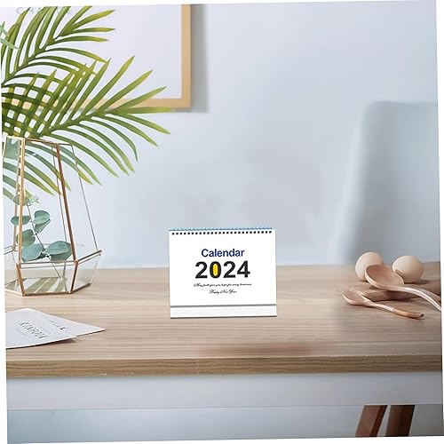 Miniatura 2 de Calendario de escritorio 2024, encuadernación de bobina de 9 x 7 pulgadas, calendario 2024, agenda planificadora, calendario de escritorio de pie,