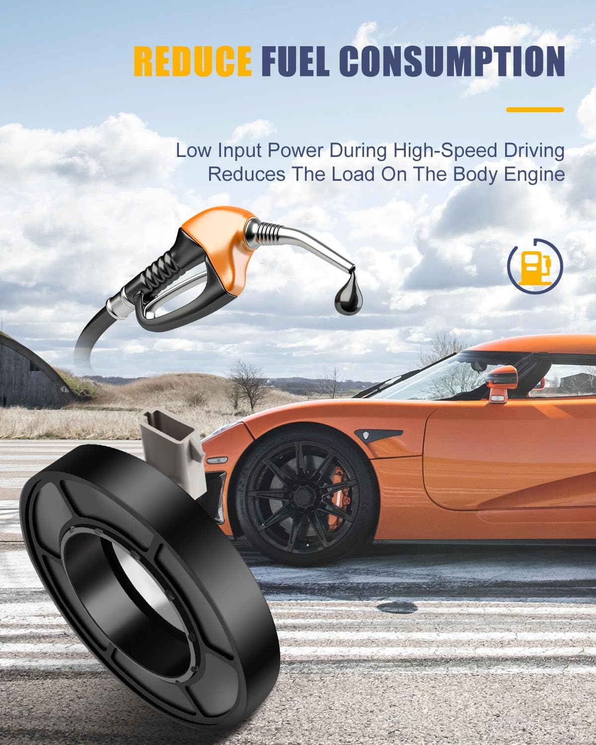 OCPTY AC Compressor Clutch for 1993-2006 for E-150 for E-250 for E-350 Econoline Excursion Expedition for F-150 for F-250 for F-350 for F-450 for F-550 Thunderbird 4.6L 5.4L 6.0L 6.8L 7.3L 154755