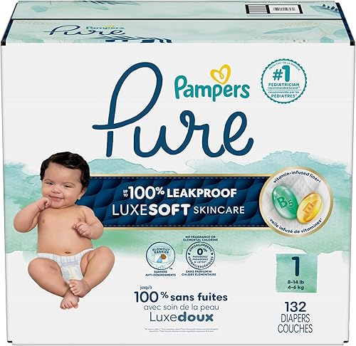 Vista 56 de Pampers Pure Protection - Pañales prémium desechables e hipoalergénicos para bebé, talla 3, 66
