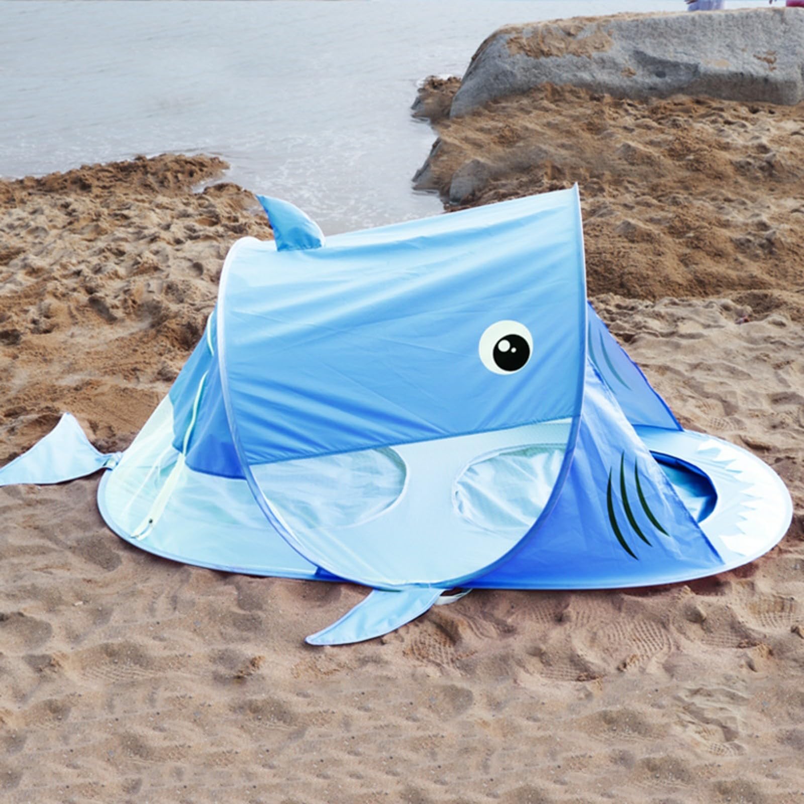 predolo da Spiaggia per Bambini Ventilata Struttura Leggera e Portatile, a Scatto, Rapida, per Giardino,