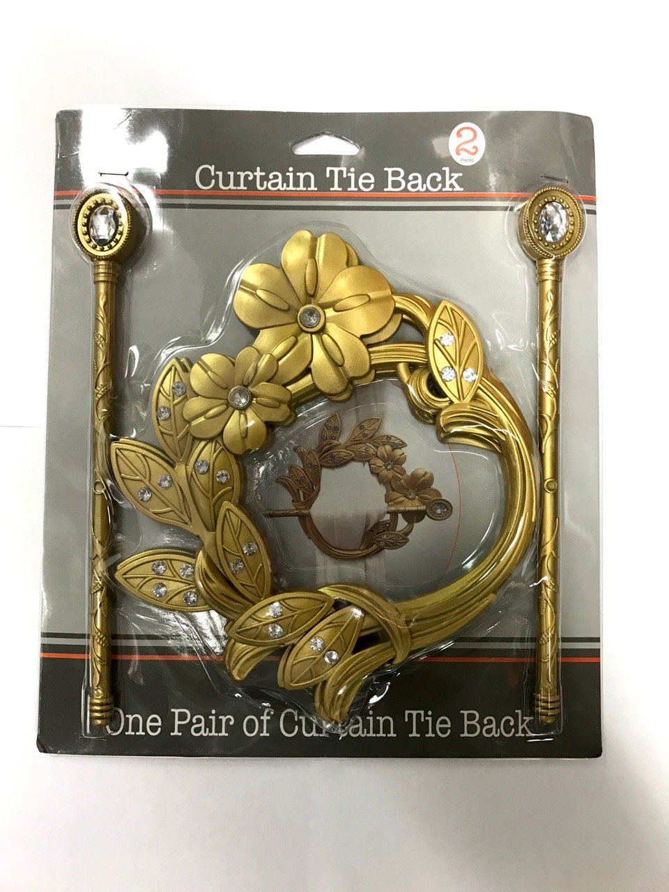 SALLY TEXTILES INC9111 Plastic Tieback Big Flower, Gold