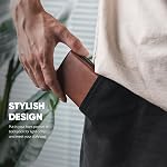 VULKIT Pop up Wallet Minimalist Cash Wallets RFID Blocking Leather Smart Credit Card Holder with Magnetic Closure for Men
