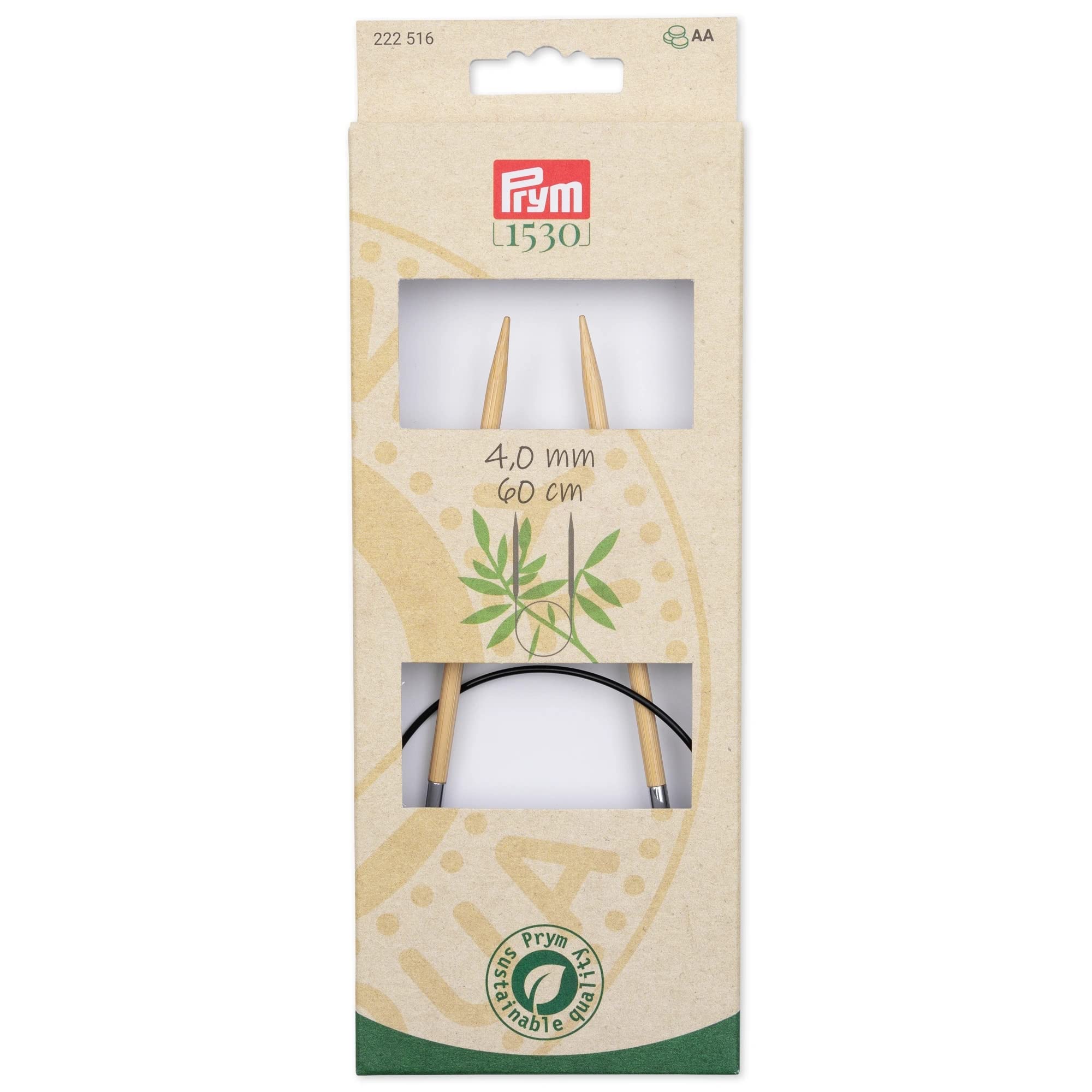 Prym - Prym 1530 Bamboo Circular (60cm, 4.00mm) Needle - 5 Pieces