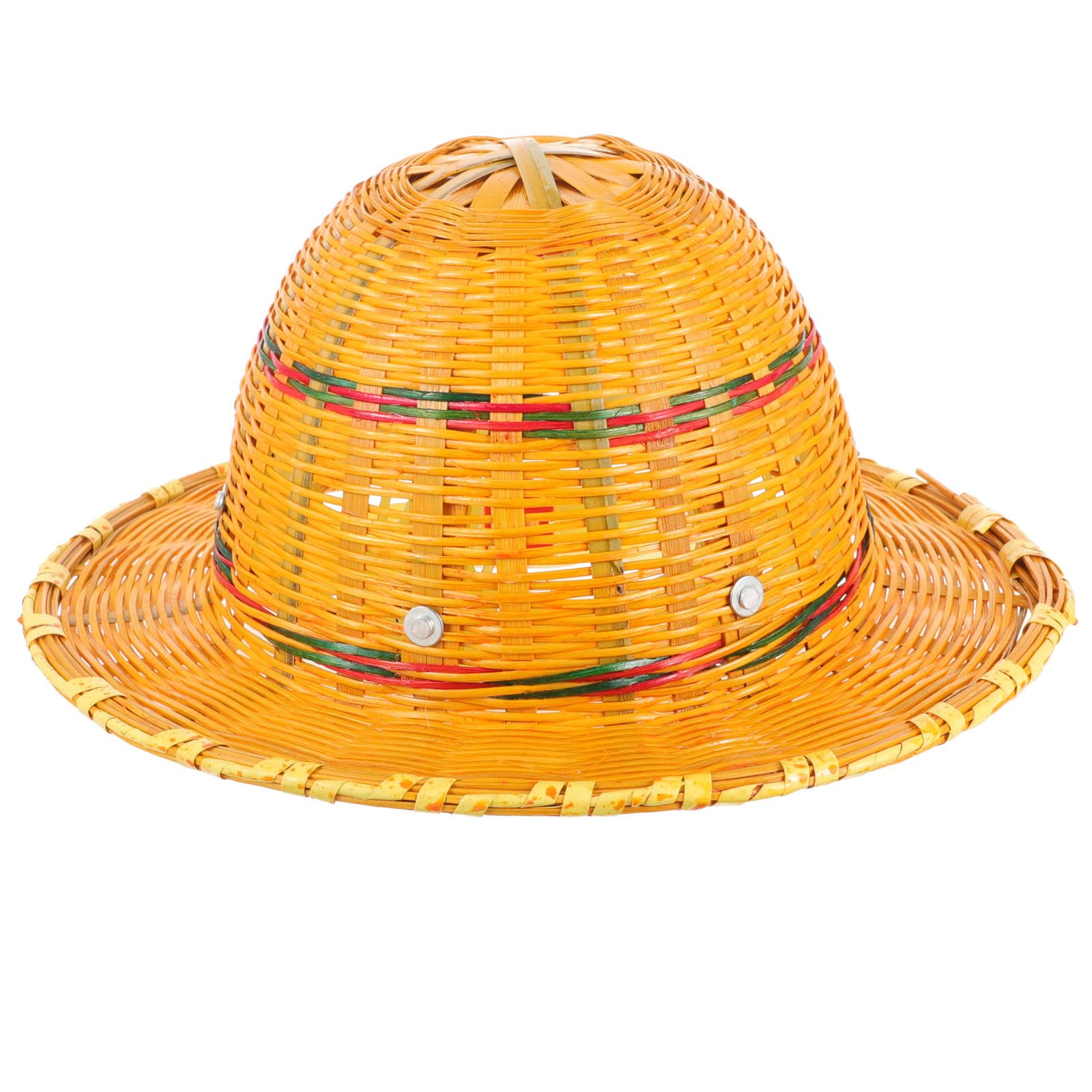 Bambus Geflochtener Sicherheitshelm Sommer UV Schutz Atmungsaktiv Outdoor Schutzhelm Baustelle Robust und Leicht für Arbeiter