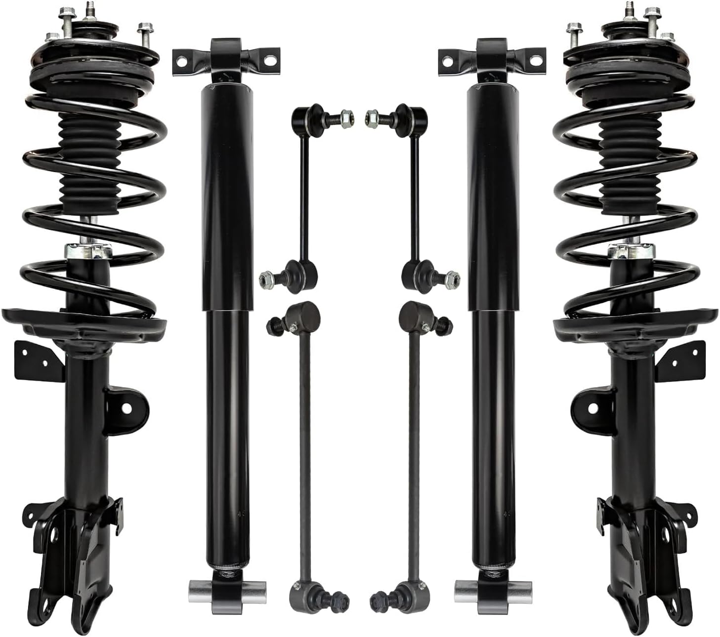 Detroit Axle 8‑Piece Strut and Shock Kit for 2009–2015 Honda Pilot