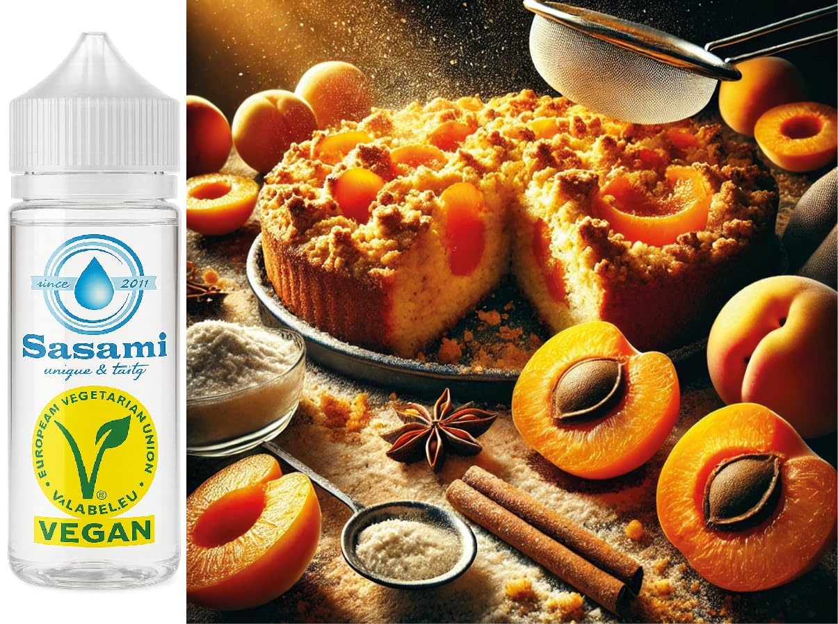 Aprikosen-Streuselkuchen Aroma Konzentrat - Vegan - Sasami - 100ml