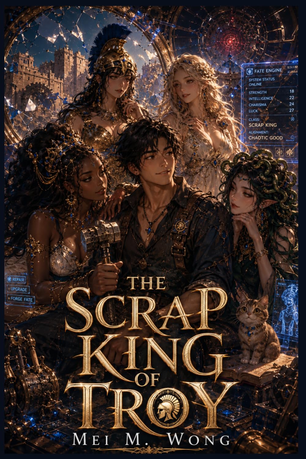 The Scrap King of Troy: A Cozy Mythology LitRPG Fantasy of Broken Gods, Cursed Relics, and Slow-Burn Romance