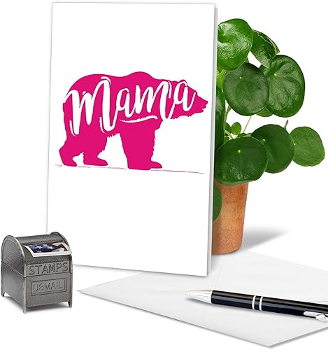 Miniatura 3 de NobleWorks - Carta del Día de la Madre de los Niños - Regalo sincero, Tarjeta de felicitación para mamás (con sobre) - Mama Bear C3462MDG