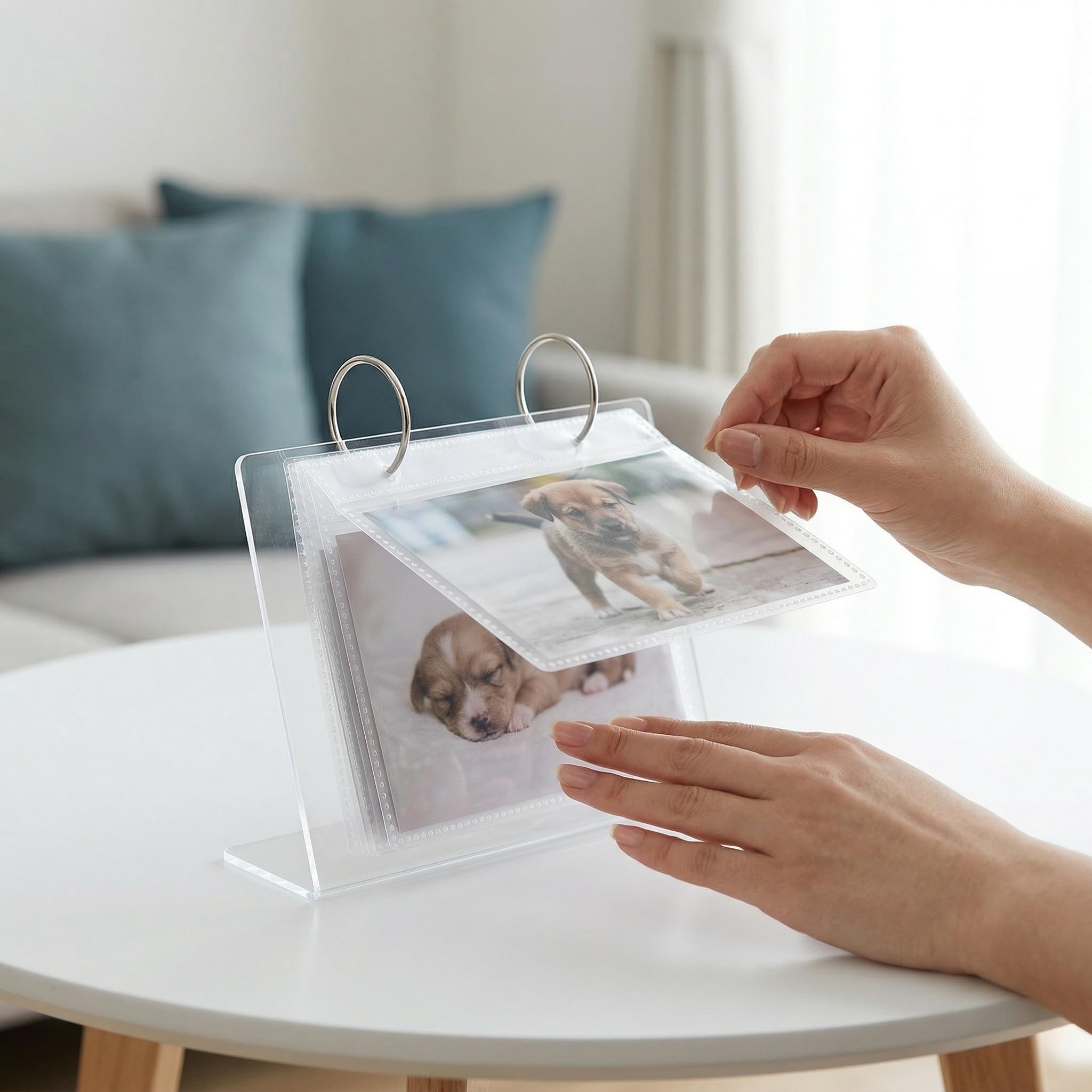 希少　崖の上のポニョ　写真立て　フォトスタンド　ブックスタンド Amazon.co.jp: EXCEART 卓上 フォトアルバム L判 34枚収納 カレンダー