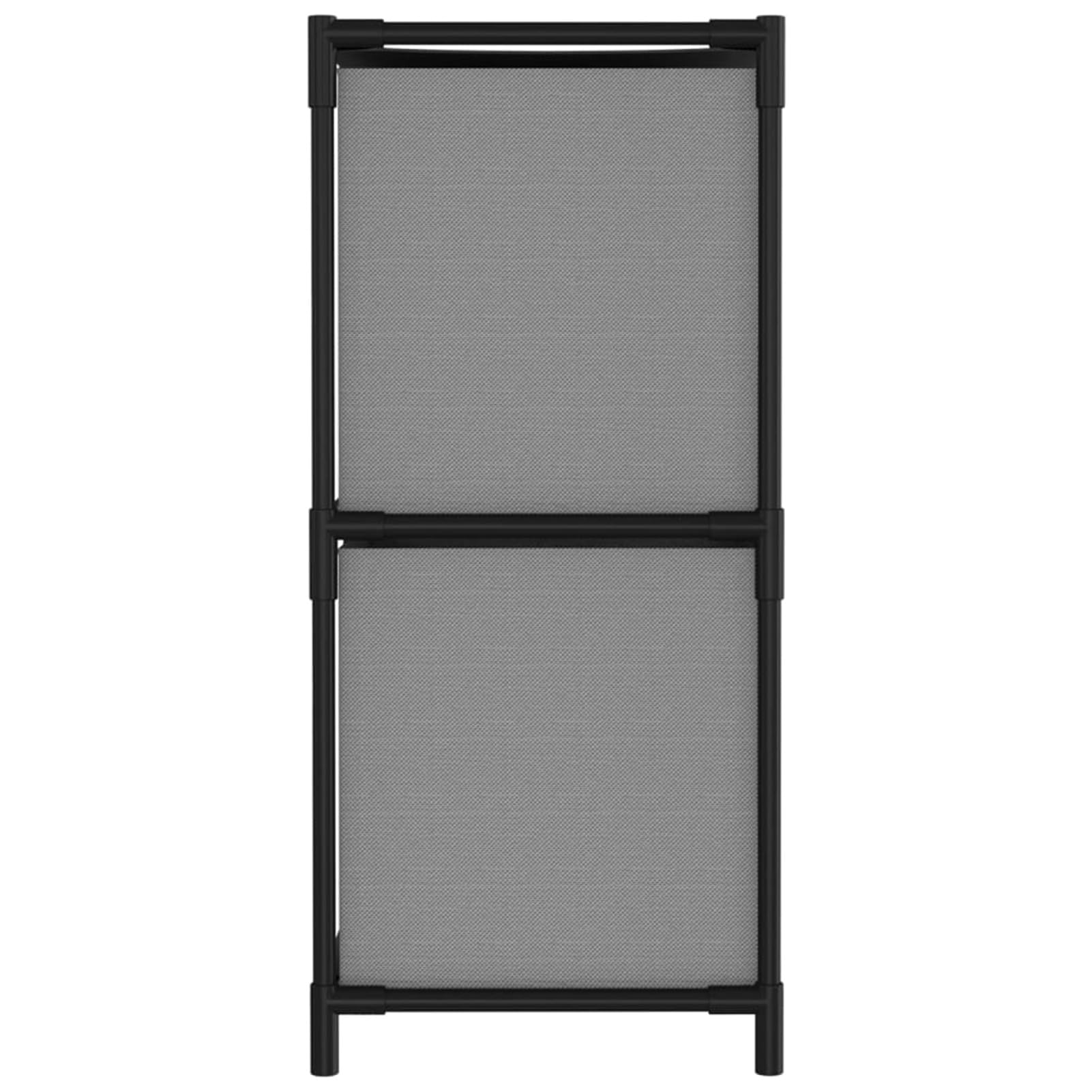 ZEYUAN Armoire de Rangement 4 paniers en Tissu Gris 63x30x71 cm Acier,Armoire Metal,Meuble Garage,Armoire Rangement