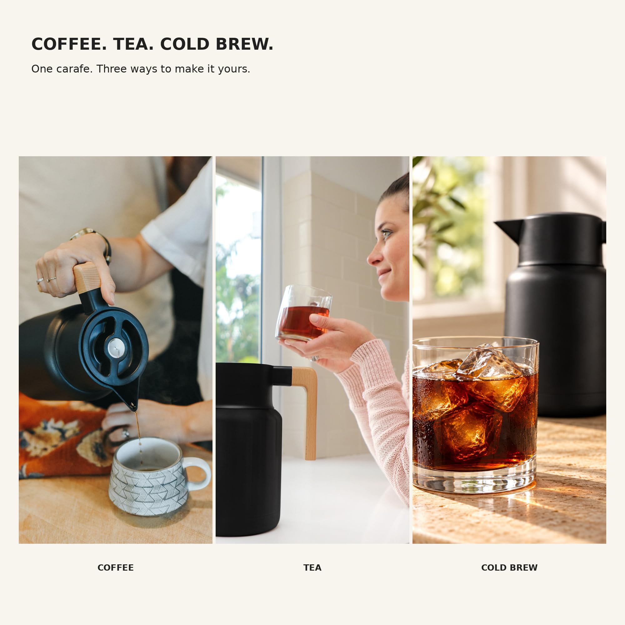 Stainless Steel Thermal Coffee Carafe - Keeps Coffee Hot! -5