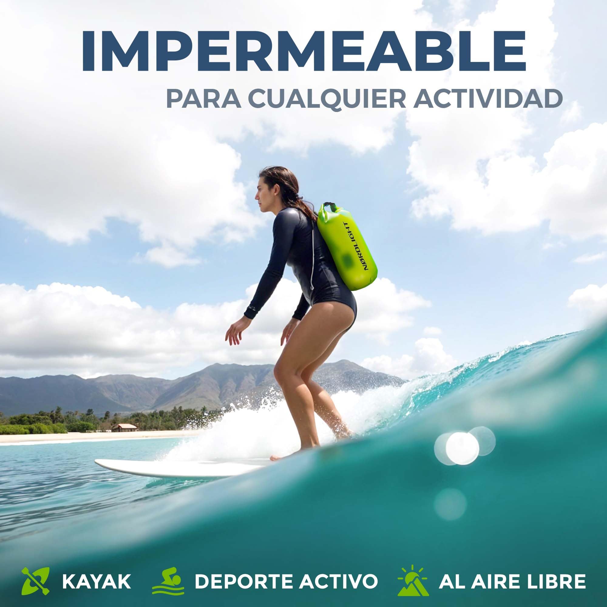 Nordlight Mochila Impermeable Roll Top 25L - Hybrid 25" | Bolsa Seca Con Compartimento Para Portátil De 15 Pulgadas, Bolsillos Exteriores E Interiores, Sistema De Transporte Acolchado — view 8